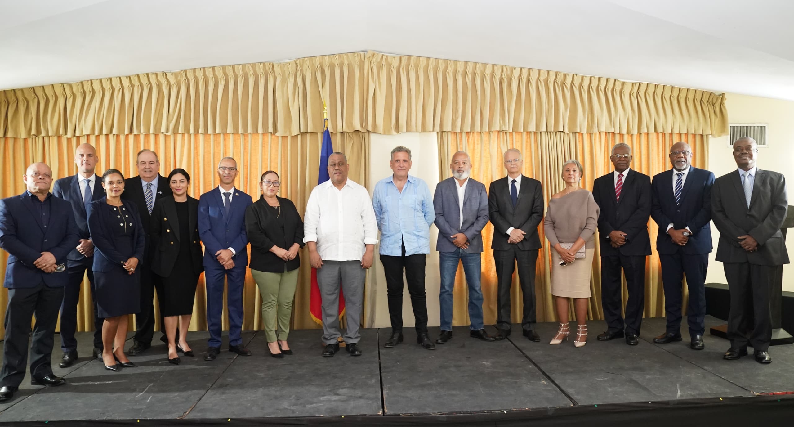 Prime Minister Garry Conille with representatives of different employers' associations from the private business sector in Haiti.  Photo: Haitian Prime Minister 