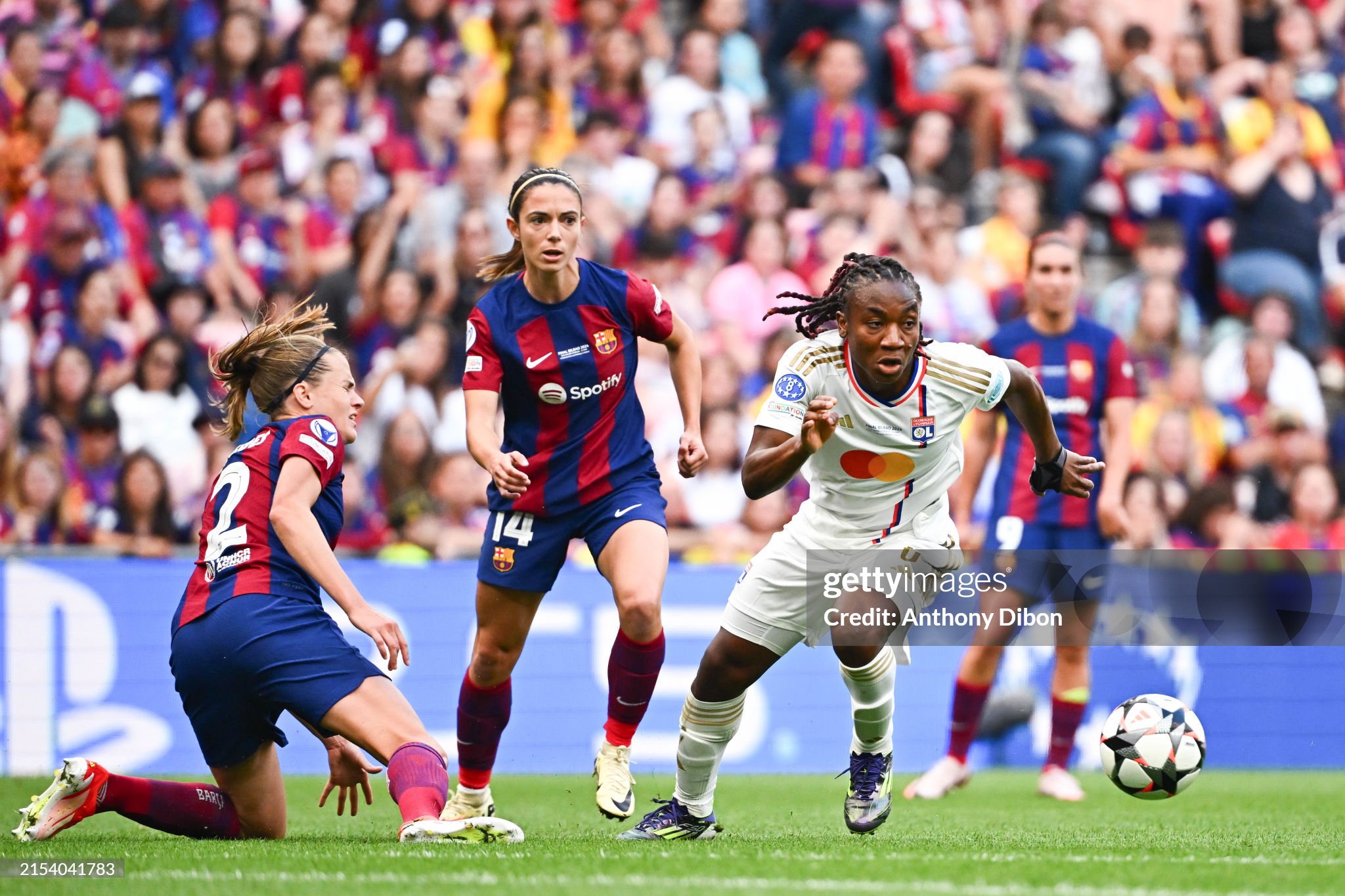Melchie DUMORNAY of Lyon during the UEFA Women's Champions League Final match between Barcelona on May 25, 2024 in Bilbao, Spain.(Photo by Anthony Dibon/Icon Sport via Getty Images) 