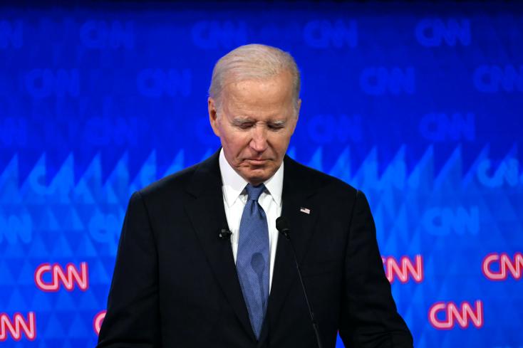US President Joe Biden during the debate with Donald Trump, June 27, 2024 in Atlanta, Georgia ANDREW CABALLERO-REYNOLDS / AFP/ARCHIVES 