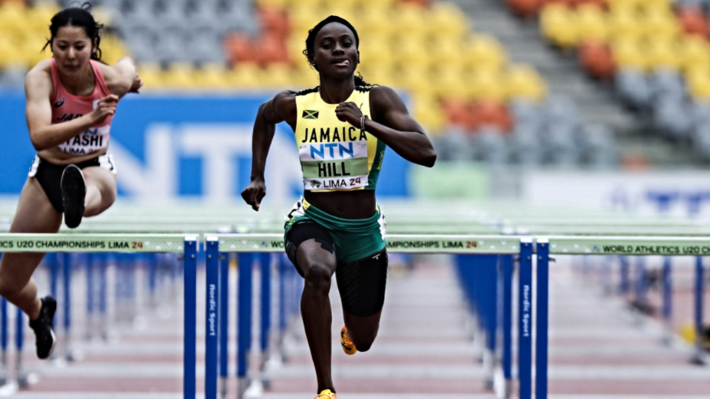 Defending champion Kerrica Hill clocked a brisk 13.18 seconds, the fastest time of the round to win the first heat. (Photo: World Athletics)