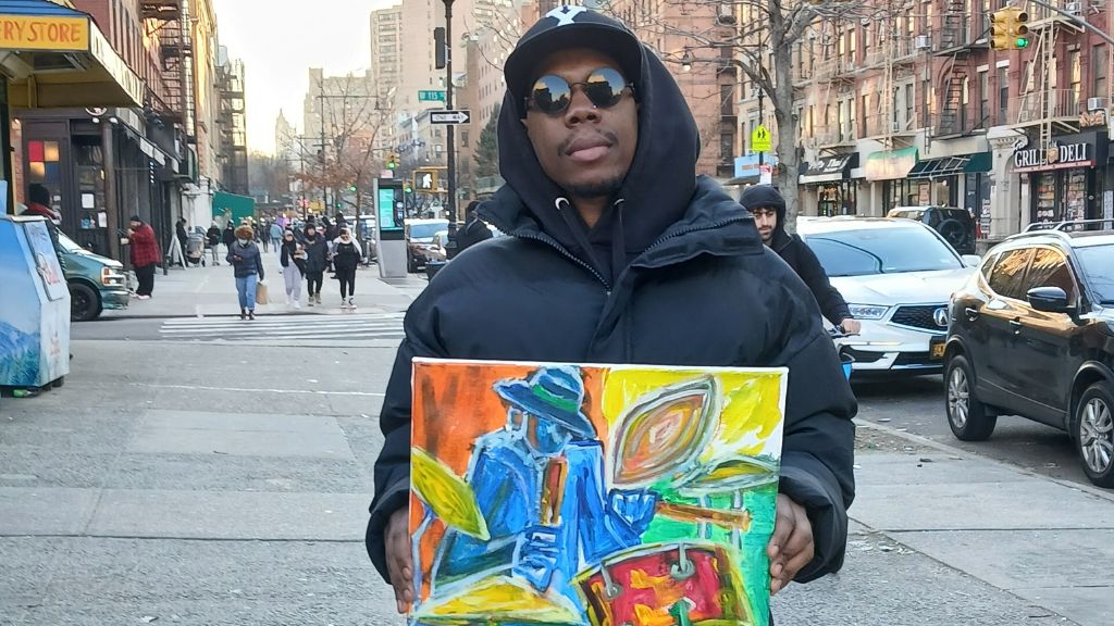 New York street artist Brian Allen, whose parents are Jamaican, can be found in central Harlem between 115th and 8th Avenues. (Photo: Omar Tomlinson)