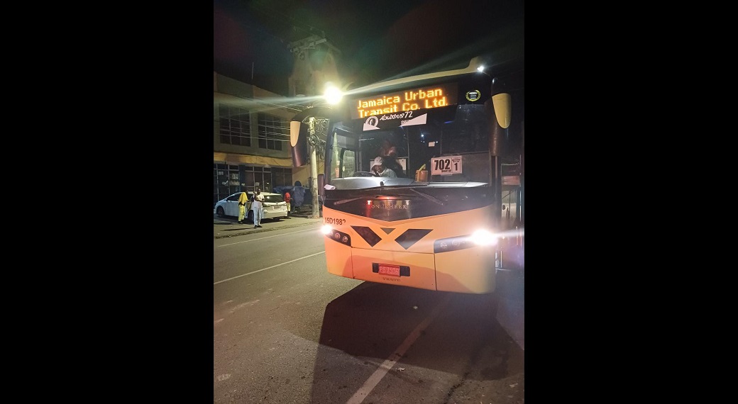 Bus 702 makes a stop on Church Street in Morant Bay before departing for Kingston on Monday (December 2), on its debut in the parish of St Thomas.