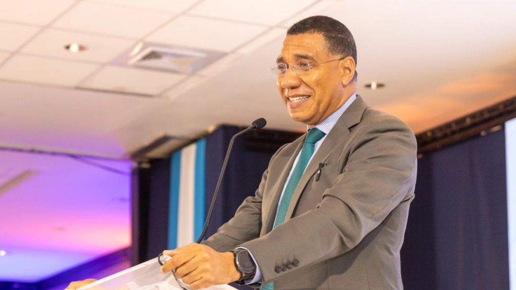 Prime Minister Andrew Holness addresses the opening ceremony of the Jamaica Stock Exchange’s 20th Regional Investments and Capital Markets Conference on January 21, 2025. (Photo: Jamaica Stock Exchange, Facebook)