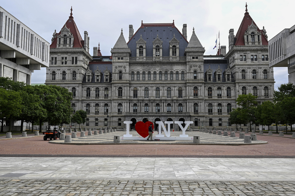 FILE - The New York Capitol stands in Albany, N.Y., June 20, 2023. (AP Photo/Hans Pennink, File)
