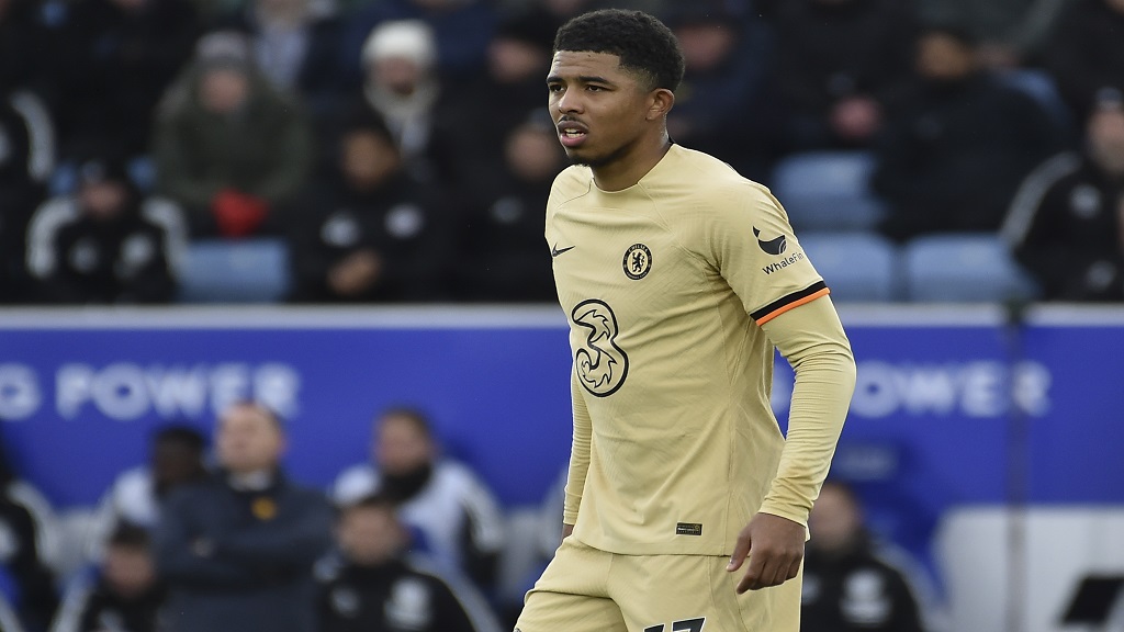 Chelsea's Wesley Fofana looks on during the English Premier League football match against Leicester City at King Power stadium in Leicester, England, Saturday, March 11, 2023. (AP Photo/Rui Vieira, File).