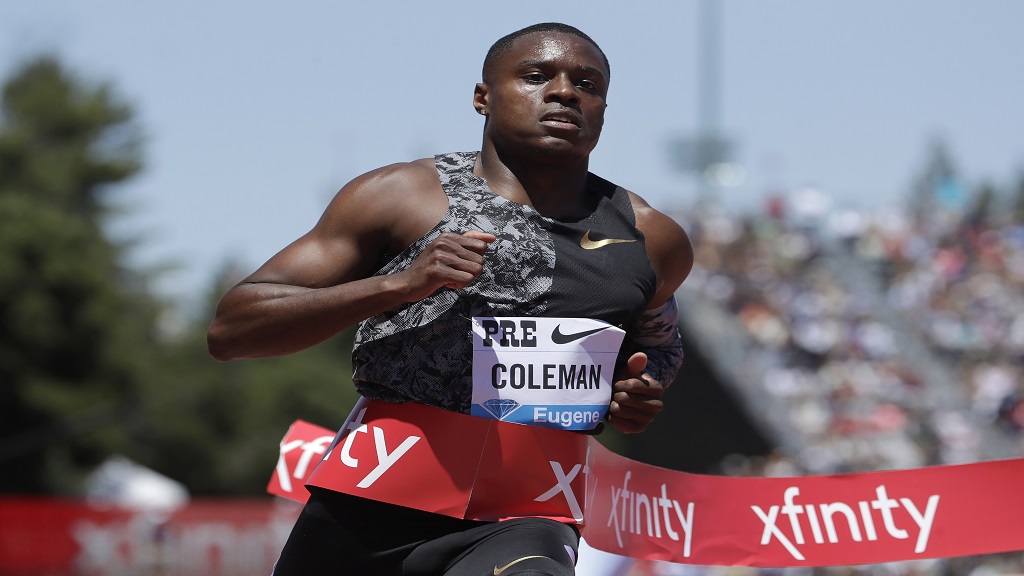 American sprinter Christian Coleman.