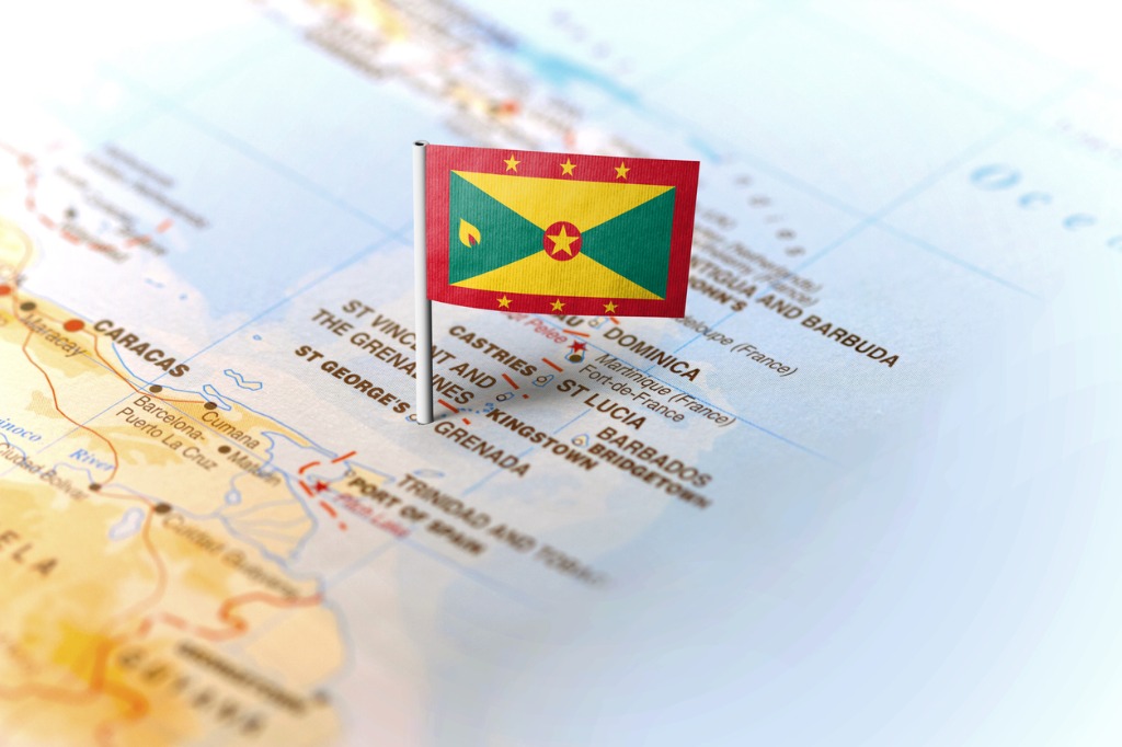 Grenada pinned on map. (Photo credit:iStock)