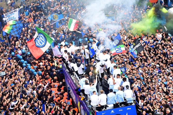 Italy: Inter Milan, celebrating champion