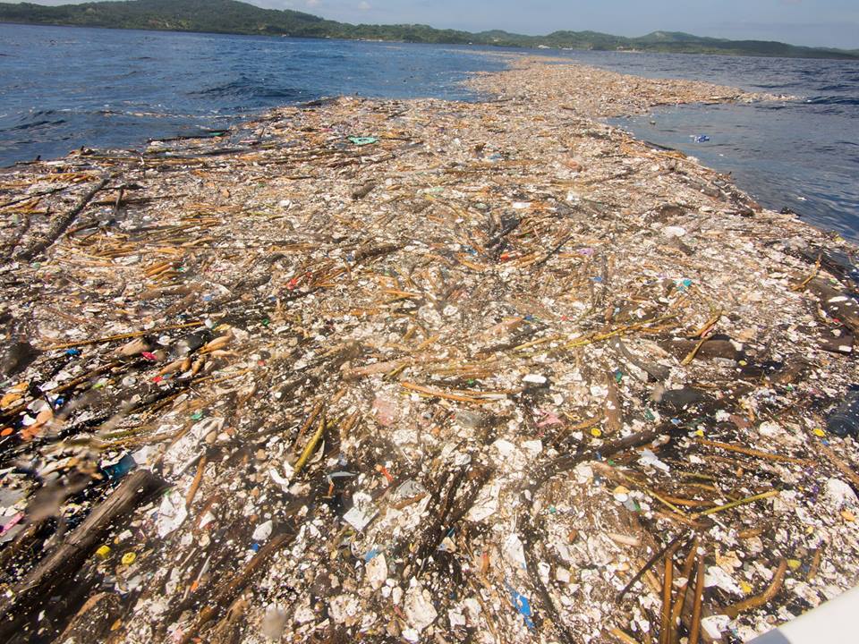 plastic blob in ocean