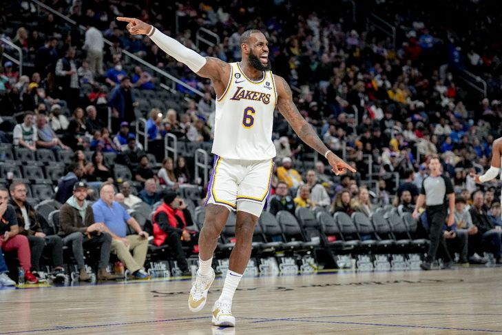LeBron James chases NBA history on a star-filled night in LA