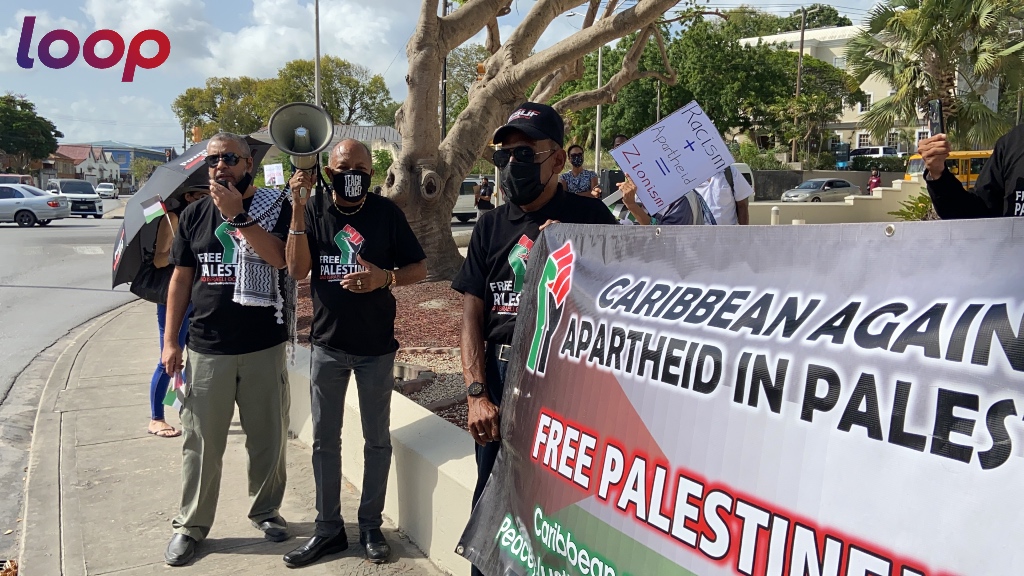 The Caribbean Against Apartheid in Palestine led protests in Culloden Road, St Michael condemning the injustices against Palestine over the past two weeks. 