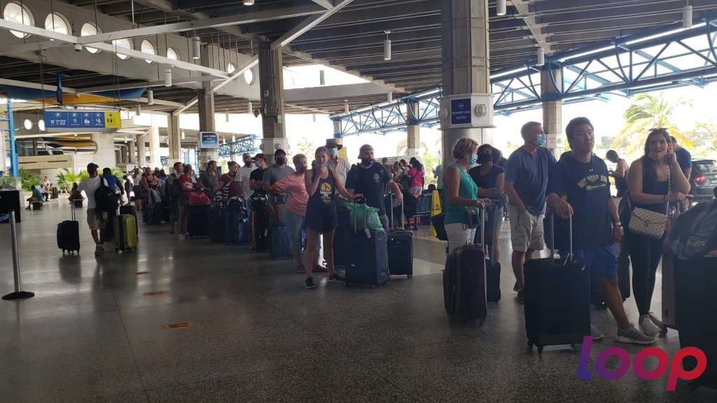 Bedlam at Grantley Adams International Airport as it reopens