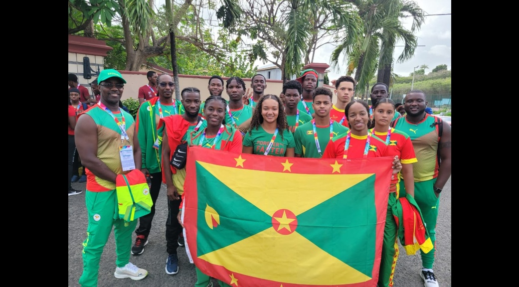 Team Grenada at the Caribbean Games. Photo: Grenada Olympic Committee