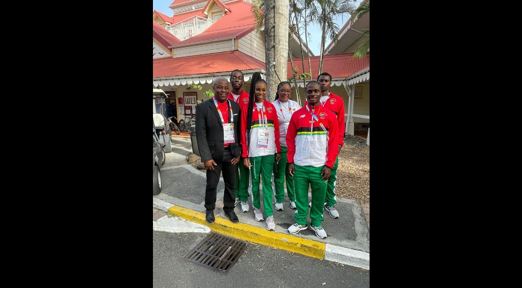 Team SKN at the Caribbean Games. Photo: SKN Olympic Committee