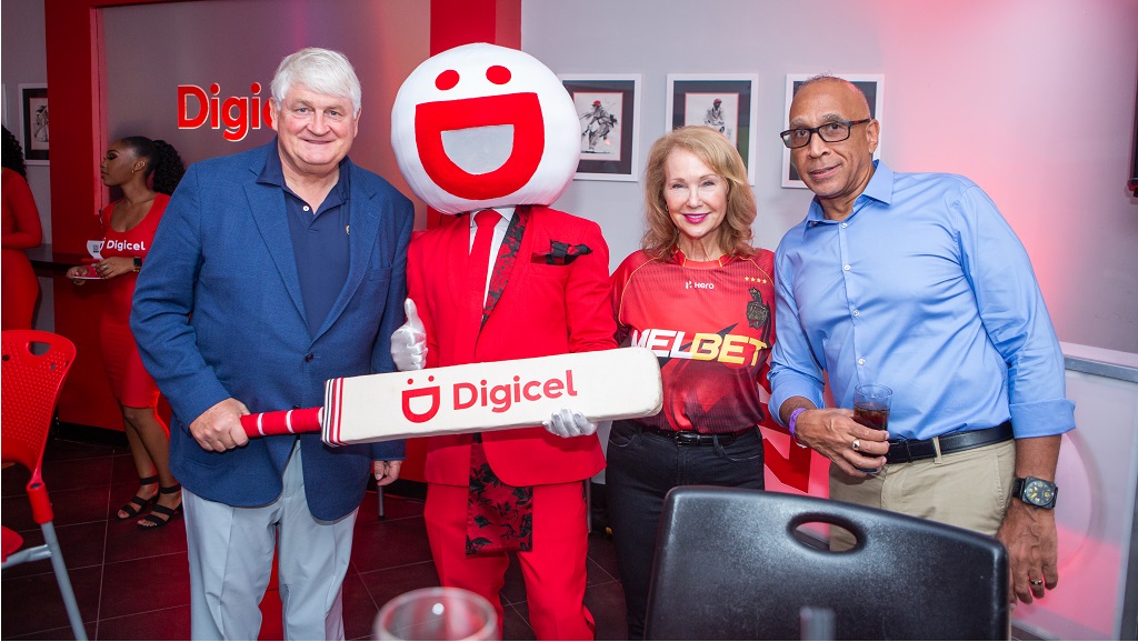Digicel founder and Chairman Denis O'Brien, Marth Tate and Gregory Leid.