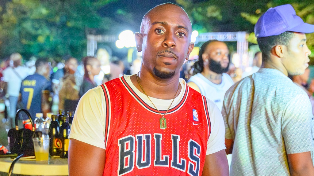 Orville Smith posed and showed out in his iconic Bulls Jersey at the Strcitly 2k festival held at Ocho Rios, St Ann.