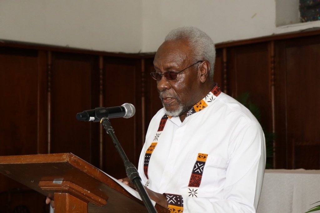 Former Prime Minister of Jamaica PJ Patterson delivers a tribute on honour of Marcia Erskine.