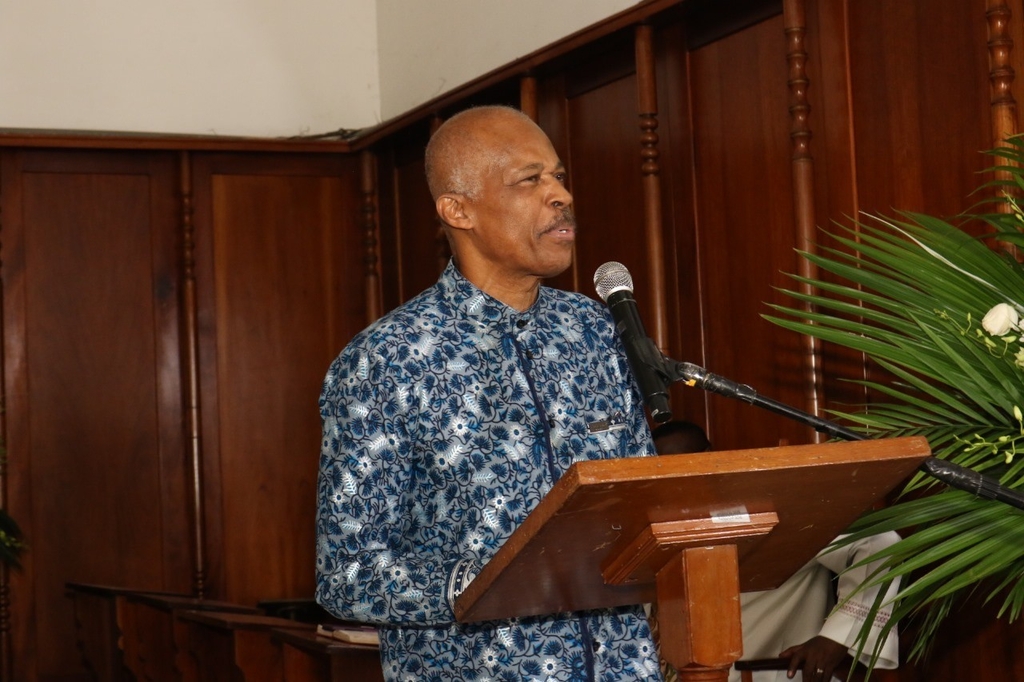 UWI Pro Vice Chancellor Professor Sir Hilary Beckles delivers a tribute to Marcia Erskine