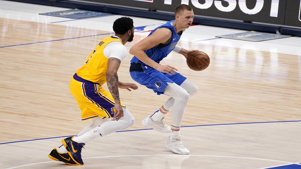 James Donaldson of the Dallas Mavericks (40) blocks a shot by