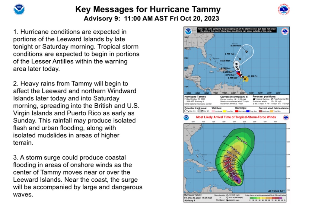 Tropical Storm Tammy: What to know about the Caribbean storm system : NPR