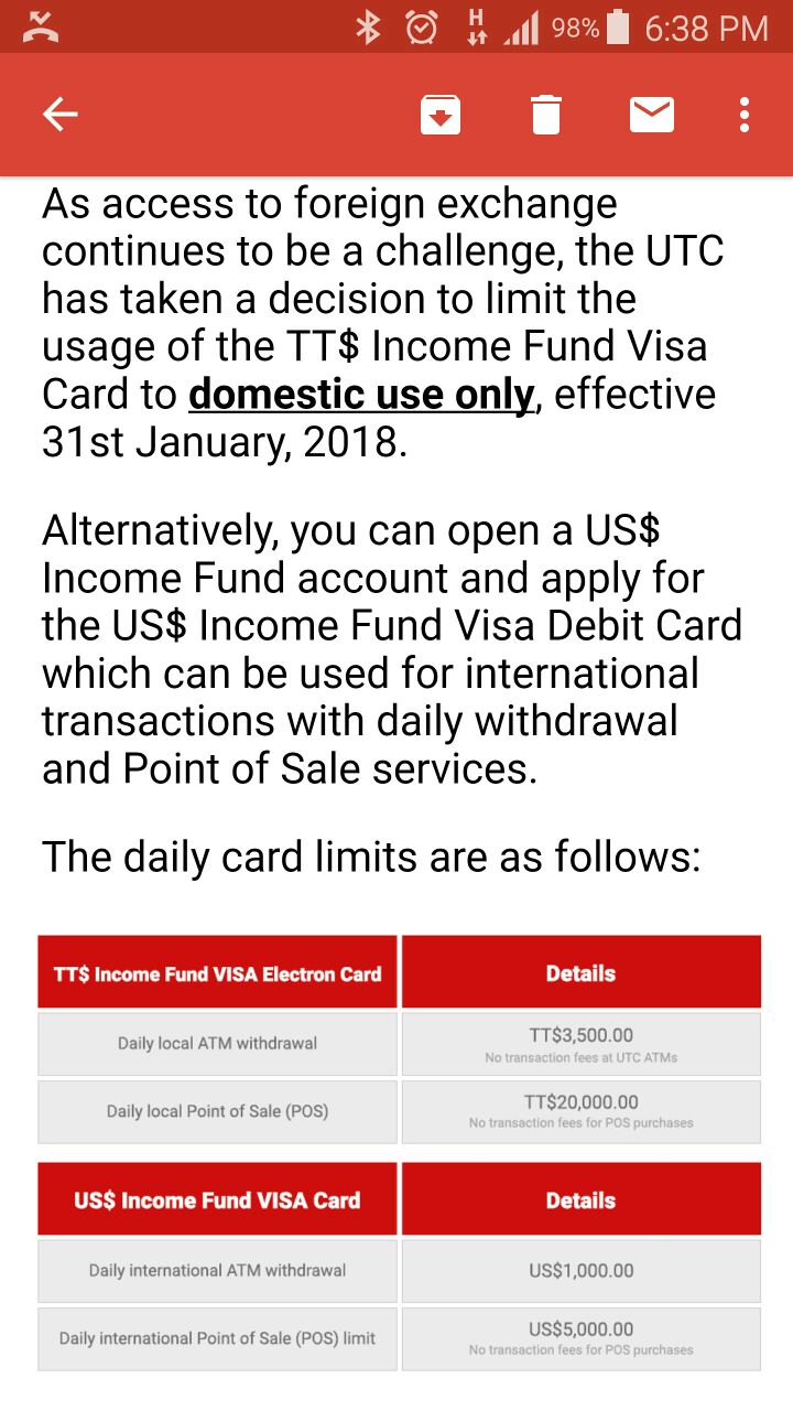 Forex card withdrawal limit