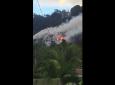 Landfill on fire in Dominica. 
